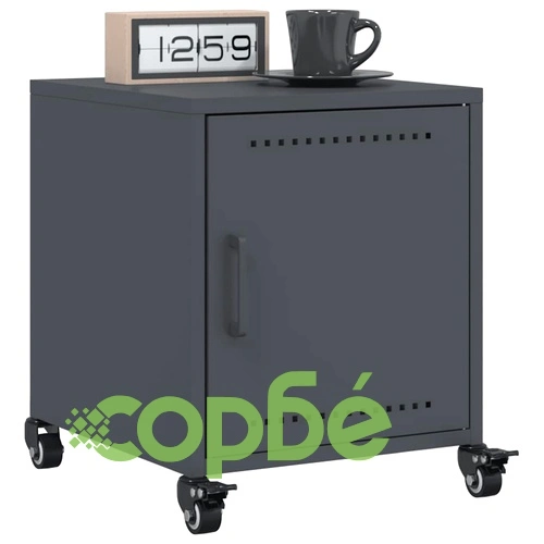 Нощни шкафчета, 2 бр, антрацит, 36x39x43,5 см, стомана ➤ топ цена ➤ sorbe.bg