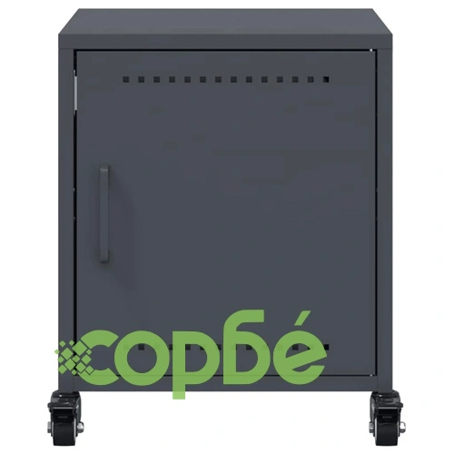 Нощни шкафчета, 2 бр, антрацит, 36x39x43,5 см, стомана ➤ топ цена ➤ sorbe.bg