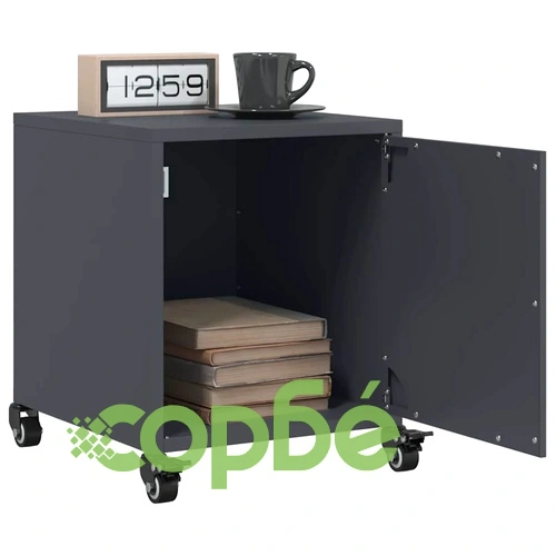 Нощни шкафчета, 2 бр, антрацит, 36x39x43,5 см, стомана ➤ топ цена ➤ sorbe.bg