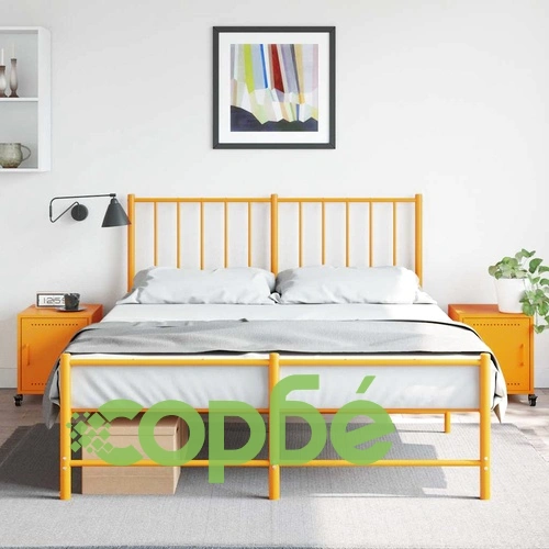 Нощни шкафчета 2 бр горчица жълто 36x39x43,5 см стомана ➤ топ цена ➤ sorbe.bg