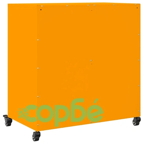 Бюфет, горчица жълто, 68x39x72 см, стомана ➤ топ цена ➤ sorbe.bg