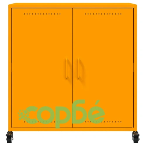 Бюфет, горчица жълто, 68x39x72 см, стомана ➤ топ цена ➤ sorbe.bg