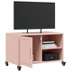 ТВ шкаф, розов, 68x39x43,5 см, стомана