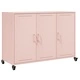 Бюфет, розов, 100,5x39x72 см, стомана