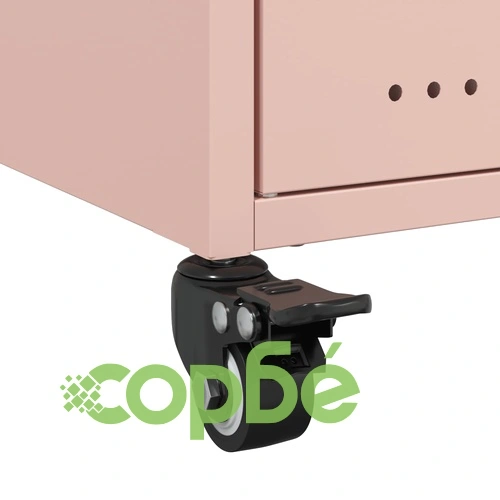 Нощни шкафчета, 2 бр, розови, 36x39x59 см, стомана ➤ топ цена ➤ sorbe.bg