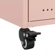 Нощни шкафчета, 2 бр, розови, 36x39x59 см, стомана