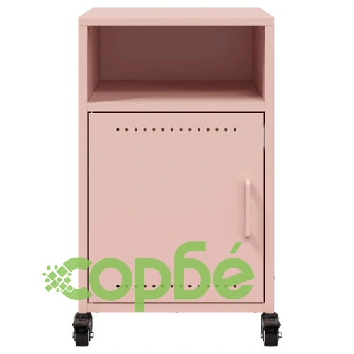 Нощни шкафчета, 2 бр, розови, 36x39x59 см, стомана ➤ топ цена ➤ sorbe.bg