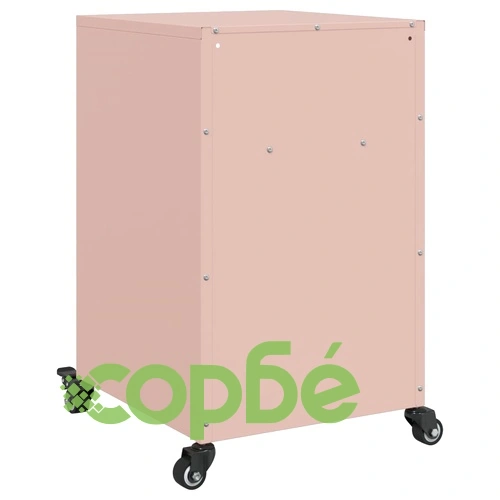 Нощни шкафчета, 2 бр, розови, 36x39x59 см, стомана ➤ топ цена ➤ sorbe.bg