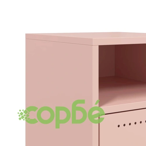 Нощни шкафчета, 2 бр, розови, 36x39x59 см, стомана ➤ топ цена ➤ sorbe.bg