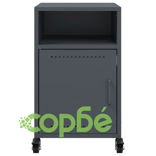 Нощни шкафчета, 2 бр, антрацит, 36x39x59 см, стомана ➤ топ цена ➤ sorbe.bg