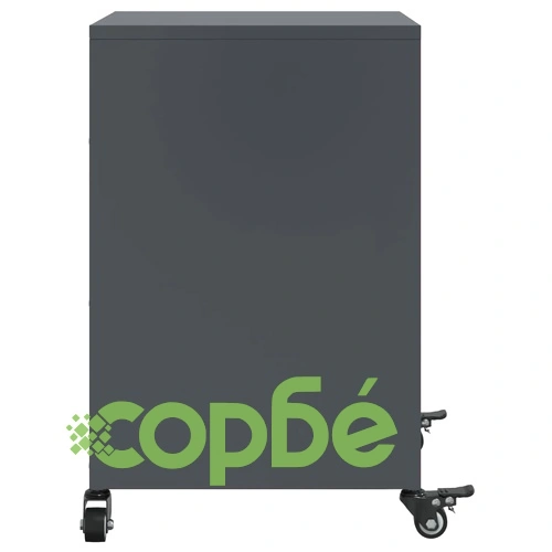 Нощни шкафчета, 2 бр, антрацит, 36x39x59 см, стомана ➤ топ цена ➤ sorbe.bg