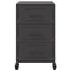 Нощно шкафче, черно, 36x39x59,5 см, стомана