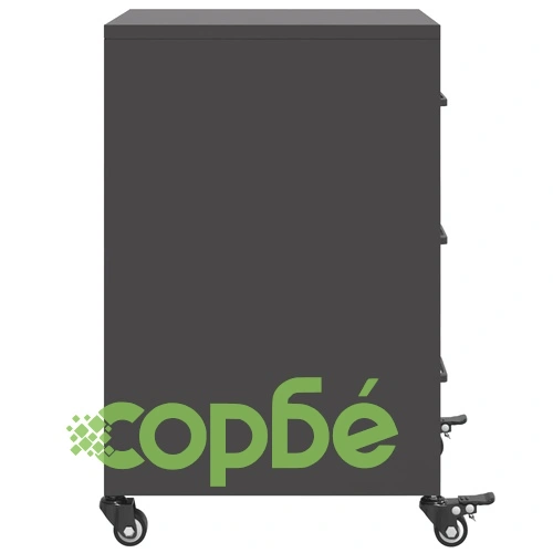 Нощно шкафче, черно, 36x39x59,5 см, стомана ➤ топ цена ➤ sorbe.bg