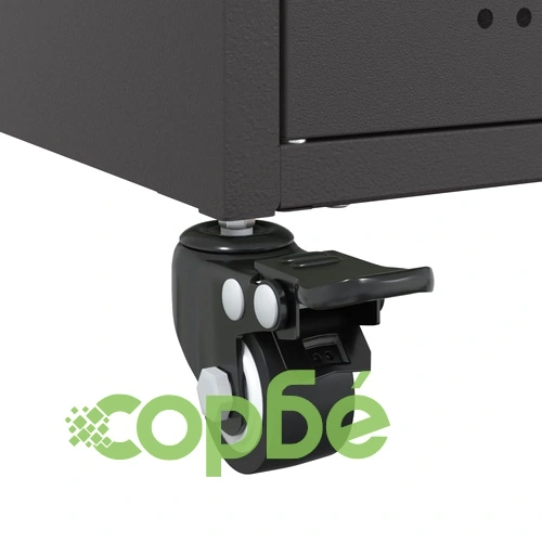 Нощно шкафче, черно, 36x39x59,5 см, стомана ➤ топ цена ➤ sorbe.bg