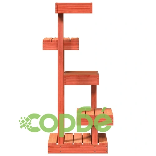 Котешко дърво, восъчнокафяв, 45,5x49x103 см, борово дърво масив ➤ топ цена ➤ sorbe.bg