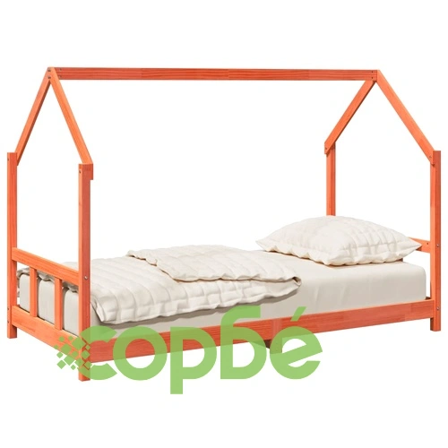 Детска рамка за легло, восъчнокафяв, 90x190 см, бор масив ➤ топ цена ➤ sorbe.bg