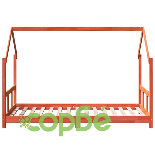 Детска рамка за легло, восъчнокафяв, 90x190 см, бор масив ➤ топ цена ➤ sorbe.bg