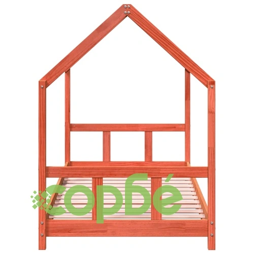 Детска рамка за легло, восъчнокафяв, 90x190 см, бор масив ➤ топ цена ➤ sorbe.bg