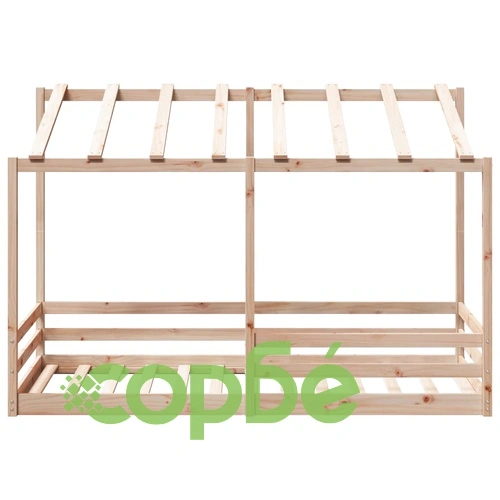 Детско легло с покрив, 90x200 см, борово дърво масив ➤ топ цена ➤ sorbe.bg