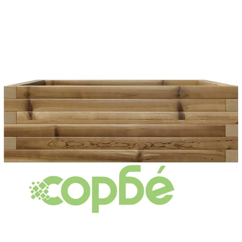 Градинска кашпа, 70x70x23 см, импрегнирано борово дърво ➤ топ цена ➤ sorbe.bg