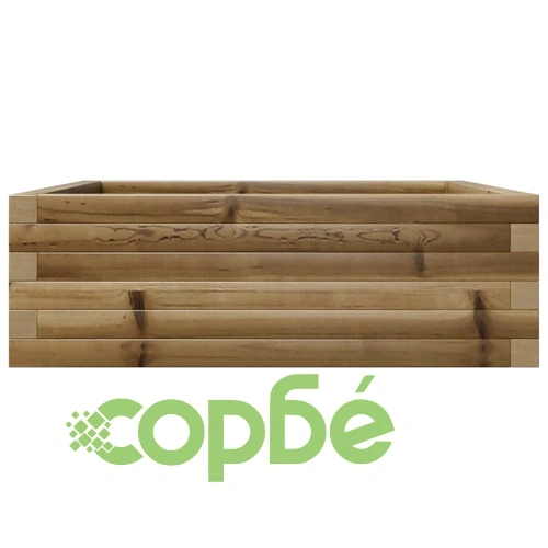Градинска кашпа, 70x70x23 см, импрегнирано борово дърво ➤ топ цена ➤ sorbe.bg