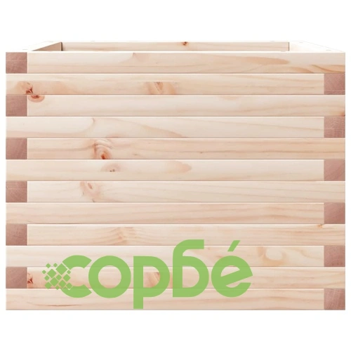 Градинска кашпа 60x60x45,5 см масивна борова дървесина ➤ топ цена ➤ sorbe.bg