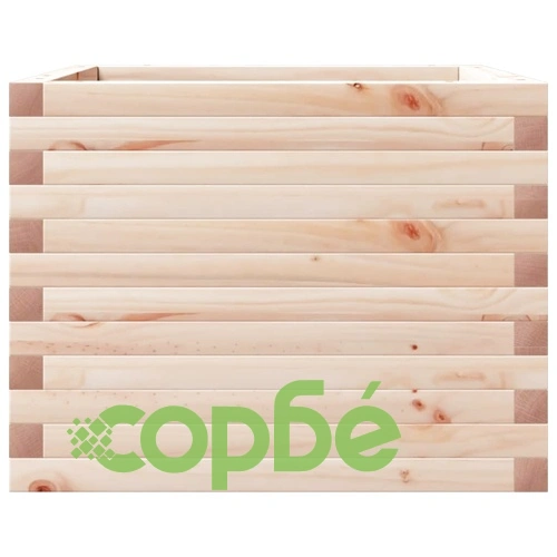 Градинска кашпа 60x60x45,5 см масивна борова дървесина ➤ топ цена ➤ sorbe.bg