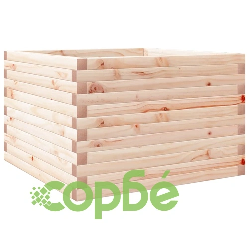 Градинска кашпа 70x70x45,5 см масивна борова дървесина ➤ топ цена ➤ sorbe.bg