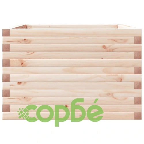 Градинска кашпа 70x70x45,5 см масивна борова дървесина ➤ топ цена ➤ sorbe.bg