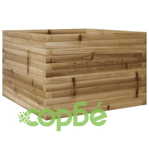 Градинска кашпа, 70x70x45,5 см, импрегнирано борово дърво ➤ топ цена ➤ sorbe.bg