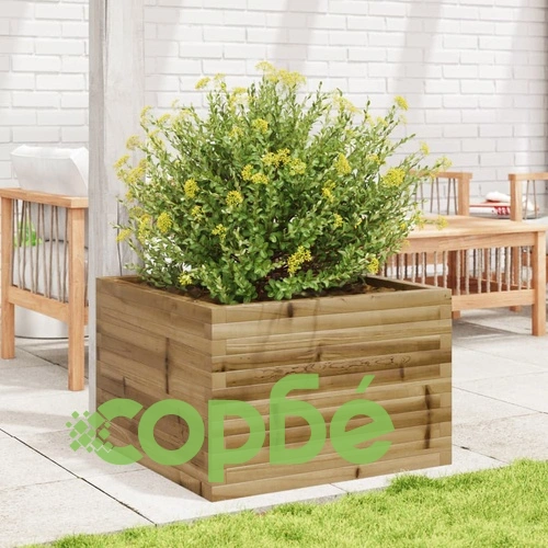 Градинска кашпа, 70x70x45,5 см, импрегнирано борово дърво ➤ топ цена ➤ sorbe.bg