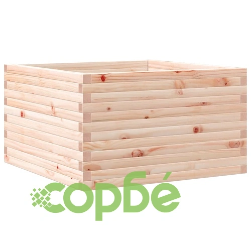 Градинска кашпа 80x80x45,5 см масивна борова дървесина ➤ топ цена ➤ sorbe.bg