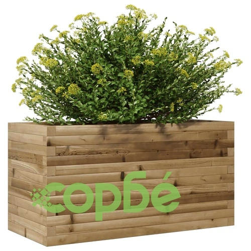 Градинска кашпа 90x40x45,5 см импрегниран бор ➤ топ цена ➤ sorbe.bg