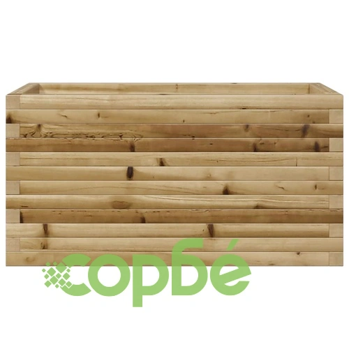 Градинска кашпа 90x40x45,5 см импрегниран бор ➤ топ цена ➤ sorbe.bg