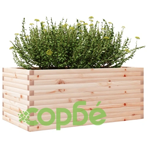 Градинска кашпа 110x60x45,5 см масивна борова дървесина ➤ топ цена ➤ sorbe.bg