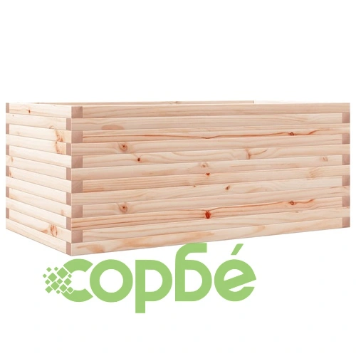 Градинска кашпа 110x60x45,5 см масивна борова дървесина ➤ топ цена ➤ sorbe.bg