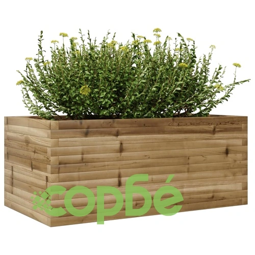 Градинска кашпа 110x60x45,5 см импрегниран бор ➤ топ цена ➤ sorbe.bg