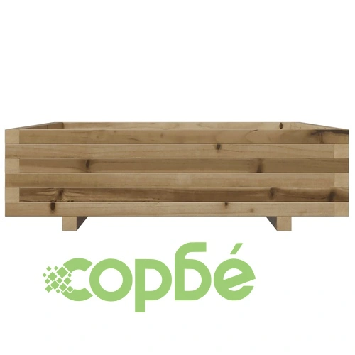 Градинска кашпа, 90x90x26,5 см, импрегнирано борово дърво ➤ топ цена ➤ sorbe.bg