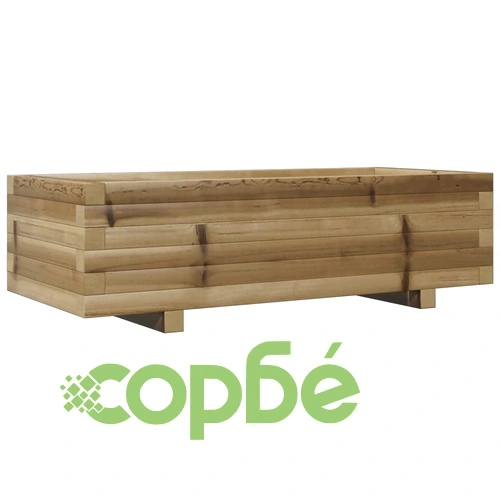 Градинска кашпа 90x40x26,5 см импрегниран бор ➤ топ цена ➤ sorbe.bg