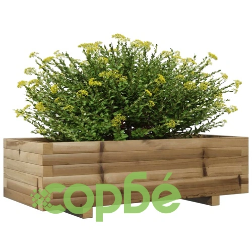 Градинска кашпа 90x40x26,5 см импрегниран бор ➤ топ цена ➤ sorbe.bg