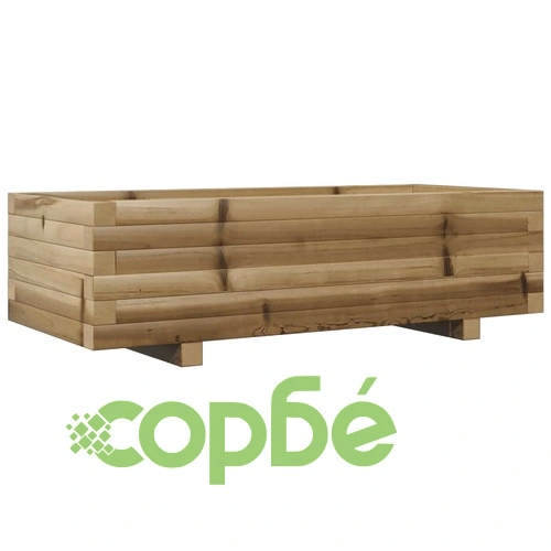 Градинска кашпа 90x40x26,5 см импрегниран бор ➤ топ цена ➤ sorbe.bg