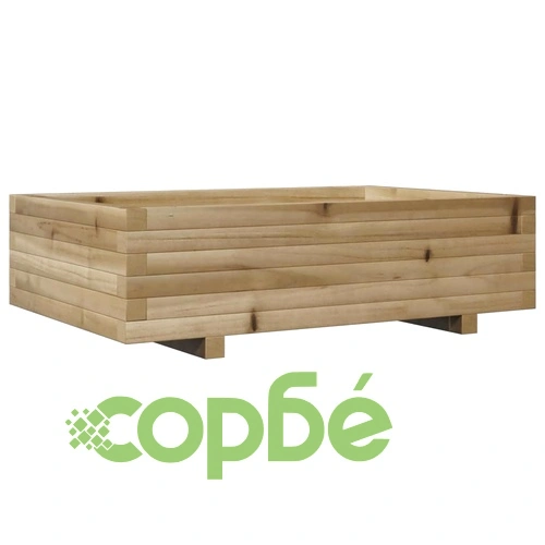 Градинска кашпа 90x60x26,5 см импрегниран бор ➤ топ цена ➤ sorbe.bg