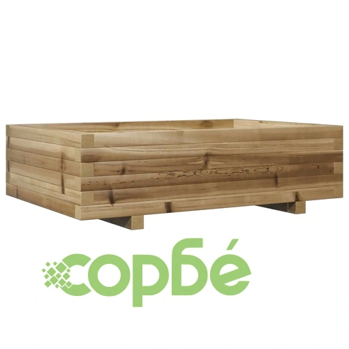 Градинска кашпа 90x60x26,5 см импрегниран бор ➤ топ цена ➤ sorbe.bg
