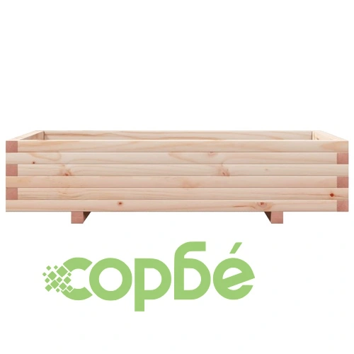 Градинска кашпа 110x60x26,5 см масивна борова дървесина ➤ топ цена ➤ sorbe.bg