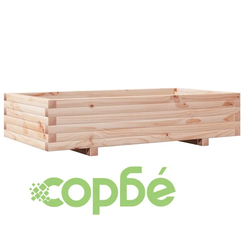 Градинска кашпа 110x60x26,5 см масивна борова дървесина ➤ топ цена ➤ sorbe.bg