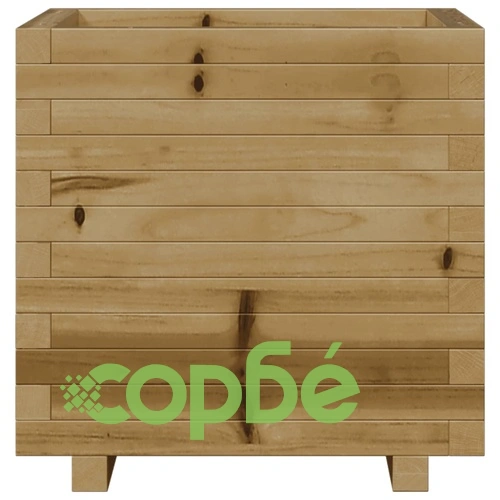 Градинска кашпа, 50x50x49,5 см, импрегнирано борово дърво ➤ топ цена ➤ sorbe.bg