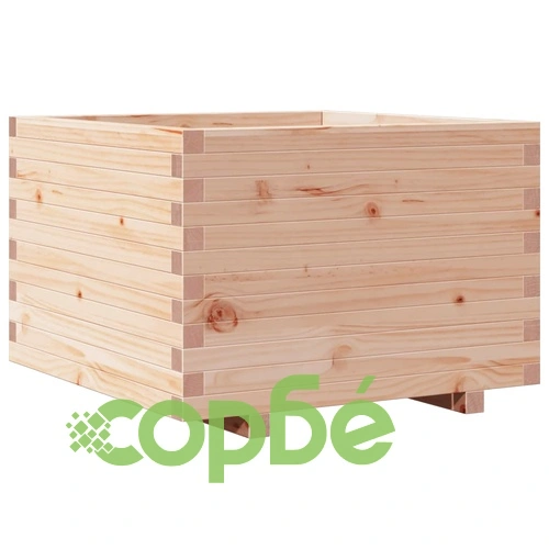 Градинска кашпа 70x70x49,5 см масивна борова дървесина ➤ топ цена ➤ sorbe.bg