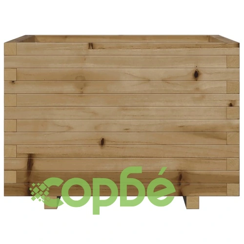 Градинска кашпа, 70x70x49,5 см, импрегнирано борово дърво ➤ топ цена ➤ sorbe.bg