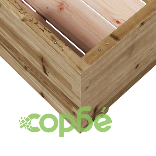 Градинска кашпа, 70x70x49,5 см, импрегнирано борово дърво ➤ топ цена ➤ sorbe.bg