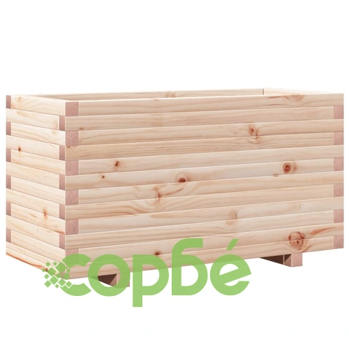 Градинска кашпа 90x40x49,5 см масивна борова дървесина ➤ топ цена ➤ sorbe.bg